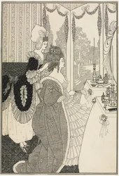 Toilettet, fra The Rape of the Lock af Alexander Pope, ca. 1895-96 (pen og blæk)