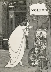 Titelblad på Volpone or the fox (1609) skrevet af Ben Johnson