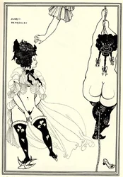 To athenske kvinder i nød. Illustration til The Lysistrata of Aristophanes, 1896