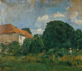 Sommerbillede med hus