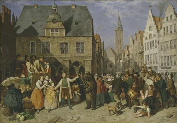 En dansende bjørn, 1865
