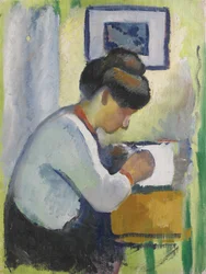 Kvinde, der skriver