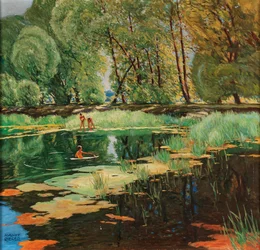 August Rieger badescene
