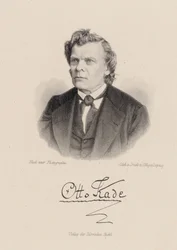 Portræt af komponisten Otto Kade 1819-1900.