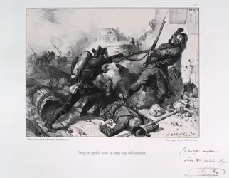 Hånd-til-hånd kamp, belejring af Paris, fransk-preussiske krig, 1870 1871