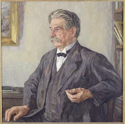 Dr. Albert Schweitzer (1875-1965) (olie på lærred)