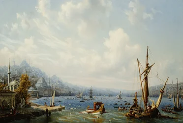 Både på Bosporus, Konstantinopel, 1846