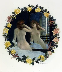Illustration af Auguste François Gorguet (1862 - 1927) til "Le Lys rouge"" af Anatole France (1844 - 1924). 1894.