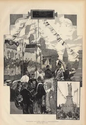 Indvielse af statuen af pave Urban II i CHATILLON-SUR-MARNE den 21. juli 1887. Tegning d