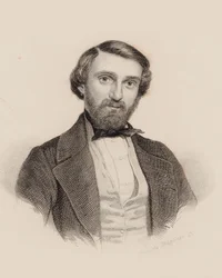 Portræt af komponisten Giuseppe Verdi 1813-1901, ca. 1850.