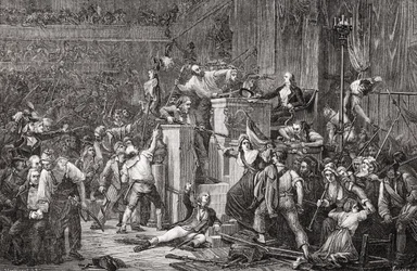 Ferauds hoved ved tribunalet, 20. maj 1795, år III, graveret af Jonnard fra 
