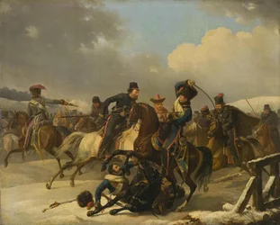 Kosakker forfulgte franske soldater tilbage, 1812, 1827