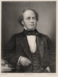 Portræt af komponisten Jacques Fromental Halévy 1799-1862.