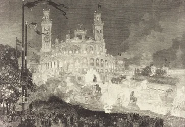 14. juli. Belysning af Palais du Trocadéro, 1883.