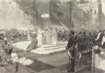 Kongelig dåb ved hoffet i Spanien, 1882.