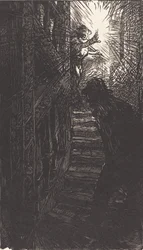 Skulpteret trappe rue Boutebrie, udgivet 1901.