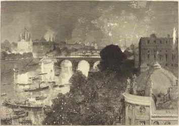 Den 14. juli. Belysning af Seinen fra Pont Neuf til Pont au Change