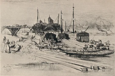 Offentlig affaldsplads, Stationskajen, 1915