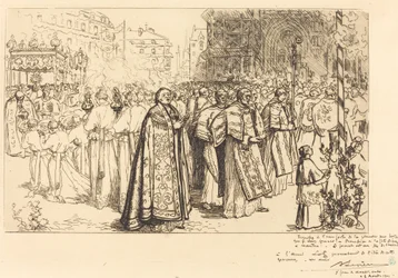 Processionens tilbagevenden til Nantes katedral (Rentree de la Procession a la Cathedral de Nantes)