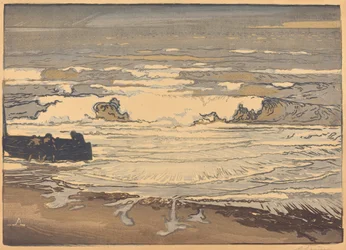 Udfoldede bølger, oversvømmelse i september 1901 (Les lames deferlent, maree de Septembre 1901)