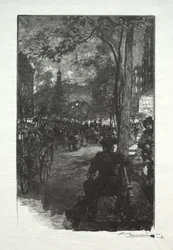 Boulevard Montmartre, aften.