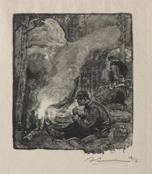 Skovhuggeres måltid, 1887.