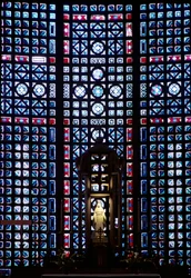 Art Deco-væg (farvet glas)