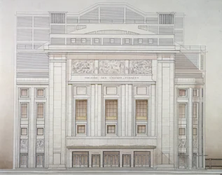 Theatre des Champs-Elysees: facade - projekt af Perret
