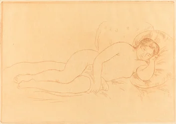 Kvinde nøgen tilbagelænet (Femme nue couchee)