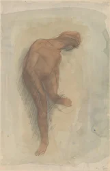 Nøgen kvindeskikkelse med venstre fod, 1900-1912.