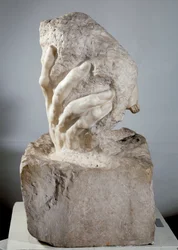 Guds hånd, marmorskulptur af Auguste Rodin (1840-1917), 20. århundrede, Paris, Musée Rodin