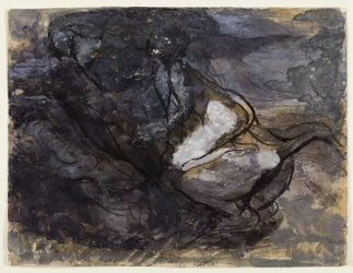Heksenes sabbat (recto); Skitser af kentaurer (verso)