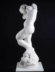 Den indre stemme, set fra profilskulpturen (marmor)