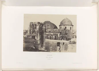 Udsigt over Den Hellige Gravs Kirke i Jerusalem Jerusalem. Den hellige grav. Vue generale (titel på objekt)