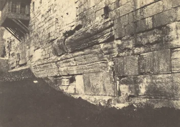 Jerusalem. Templets indhegning. Bue af Salomons bro, der forbandt Moria med Zion