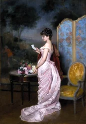 "Kærlighedsbrevet" af Auguste Toulmouche