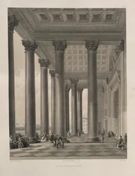 Nordportalen til Saint Isaacs Cathedral Fra: The Construction of the Saint Isaacs Cathedral, 1845