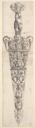Design til en dolk og skede, 1543.