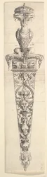 Design til en dolk og skede, 1543.