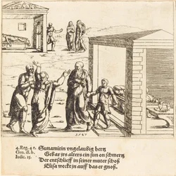Elisha opdrager Sunemmitens søn, 1547.