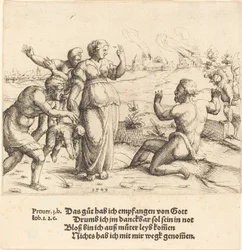 Job lærer om sine ulykker, 1549.