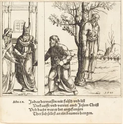 Judas returnerer de tredive stykker sølv, 1548.
