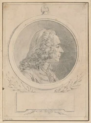 Portræt af Voltaire, efter hans buste af Jean-Baptiste Lemoyne II