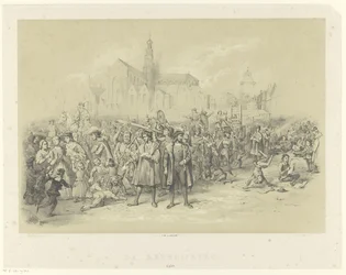 Retorikere uddeler pjecer The Rederijkers 1500 (titel på objekt)