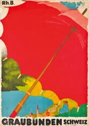 Plakat reklame Graubunden, Schweiz