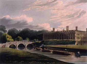 Yderside af Clare Hall, Cambridge, fra 