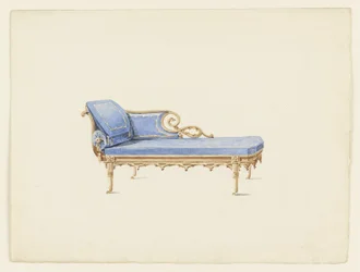 Design til en sofa i gotisk stil til genoplivning