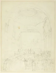 Studie til Common Council Chamber, Guild Hall, fra Microcosm of London