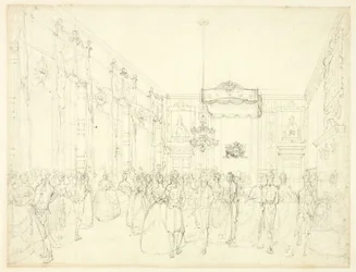 Studie for Drawing Room, St. James, fra Microcosm of London
