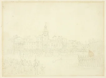 Studie for Mounting Guard, St James Park, fra Microcosm of London